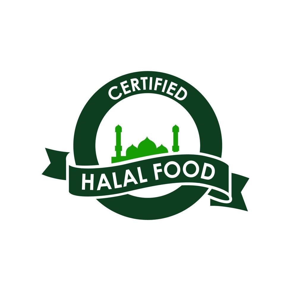 halal-lebensmitteletikettenschablonenvektor vektor