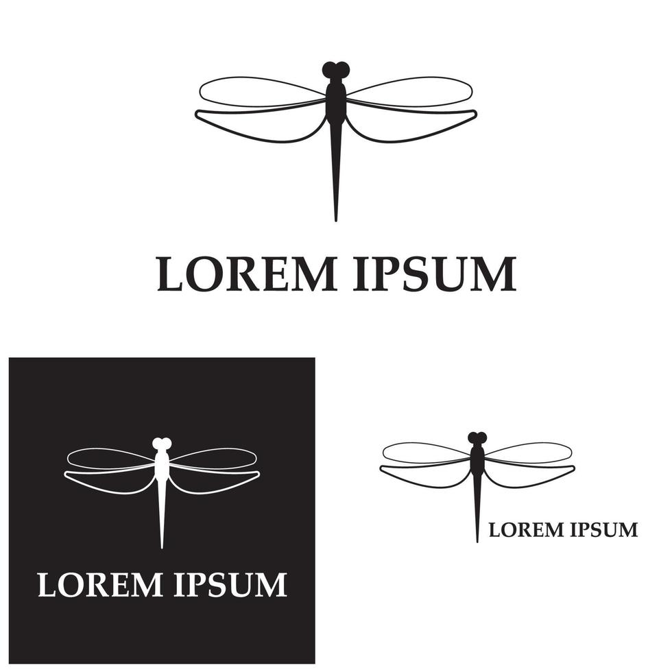 Libelle Illustration Symbol Design Vorlage Vektor