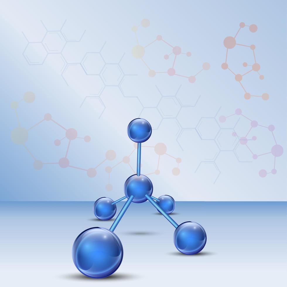 moleculer illustration bakgrund vektor