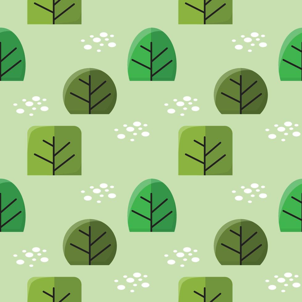 seamless mönster repeterbar textur sommar våren träd natur papperstyg vektor