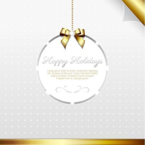 Silver och guld Holiday Card Vector