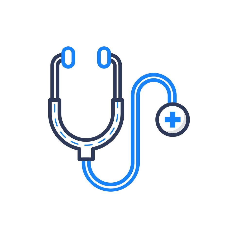 stetoskop medicinsk ikon illustration vektor