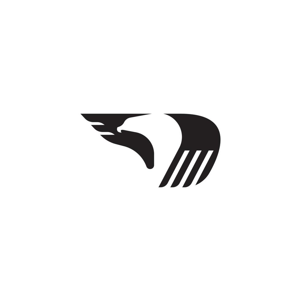 svart fågel logotyp företagsnamn. vektor