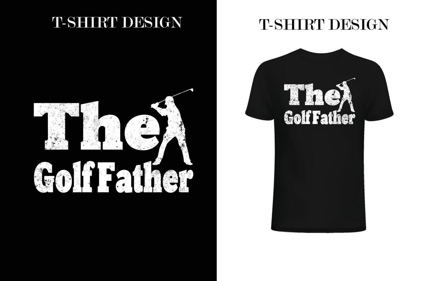 Golf-T-Shirt-Design. Golf-Vintage-T-Shirt-Design. Golf zitiert T-Shirt-Design. vektor