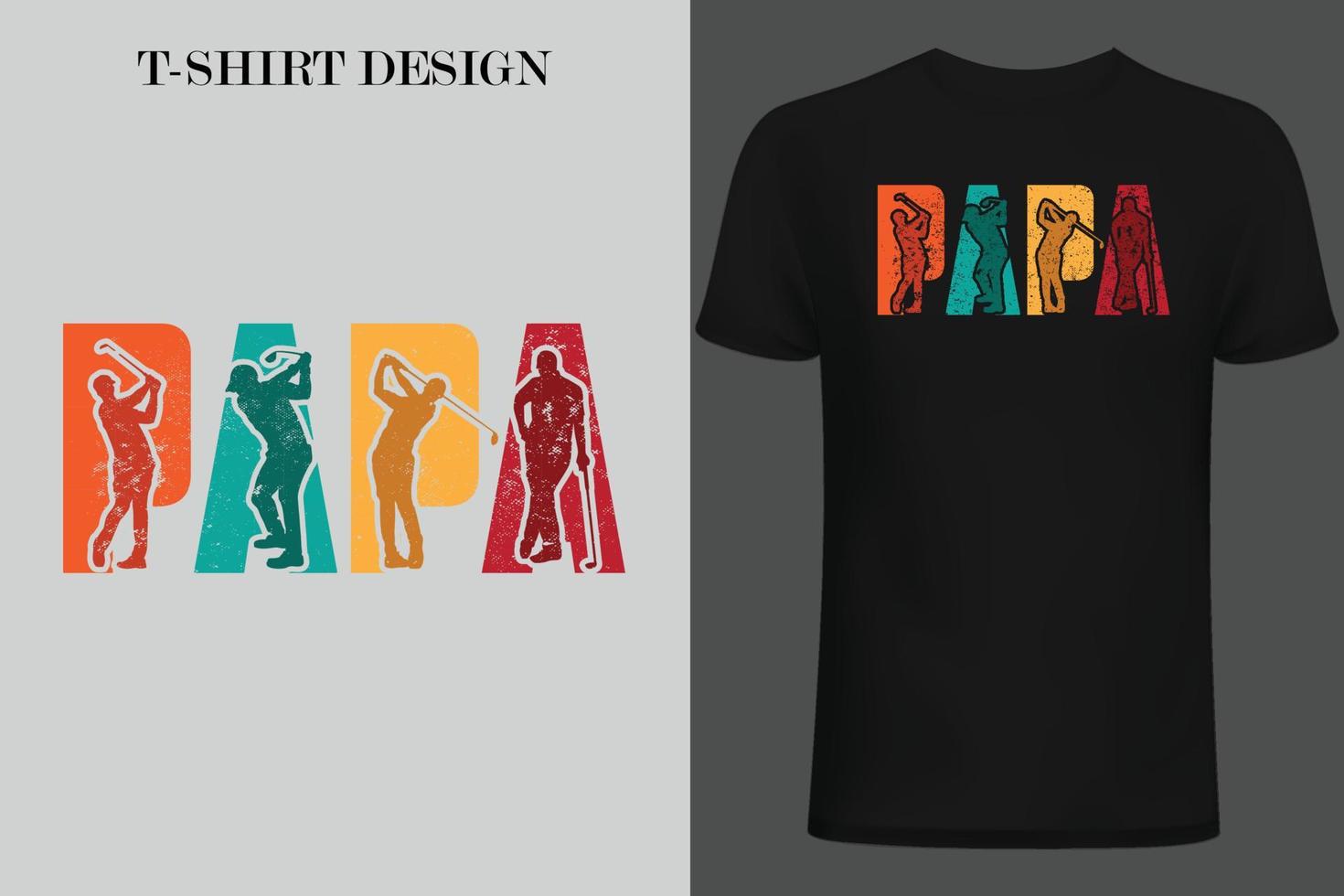 Golf-T-Shirt-Design. Golf-Vintage-T-Shirt-Design. Golf zitiert T-Shirt-Design. vektor