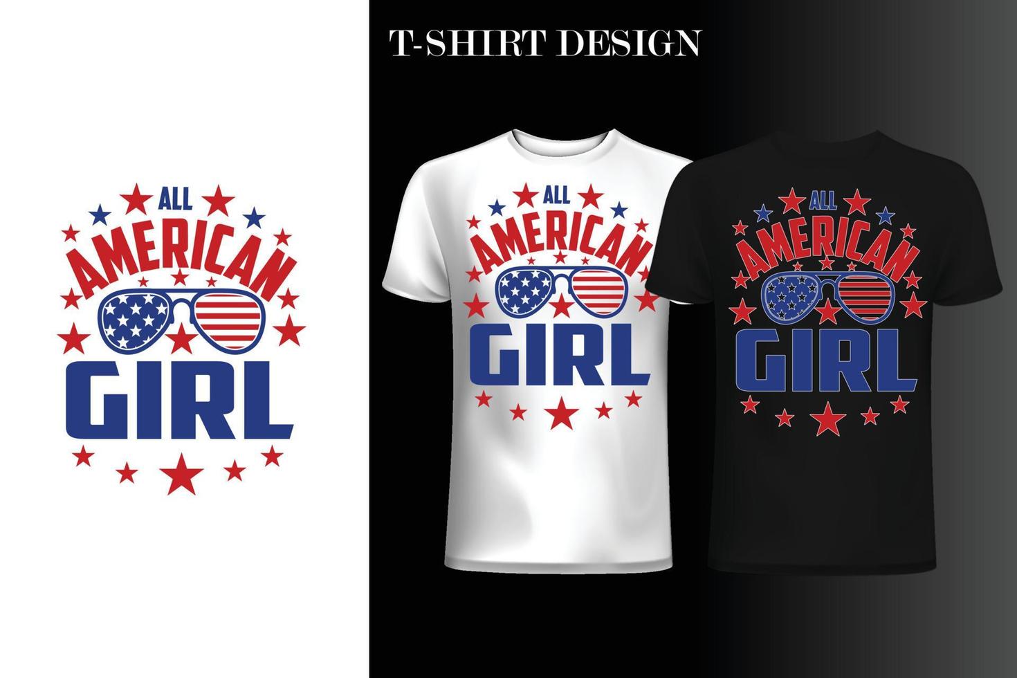 4. Juli USA-Flaggen-T-Shirt-Design. T-Shirt-Design mit amerikanischen unabhängigen Zitaten. T-Shirt-Design mit US-Flagge vektor