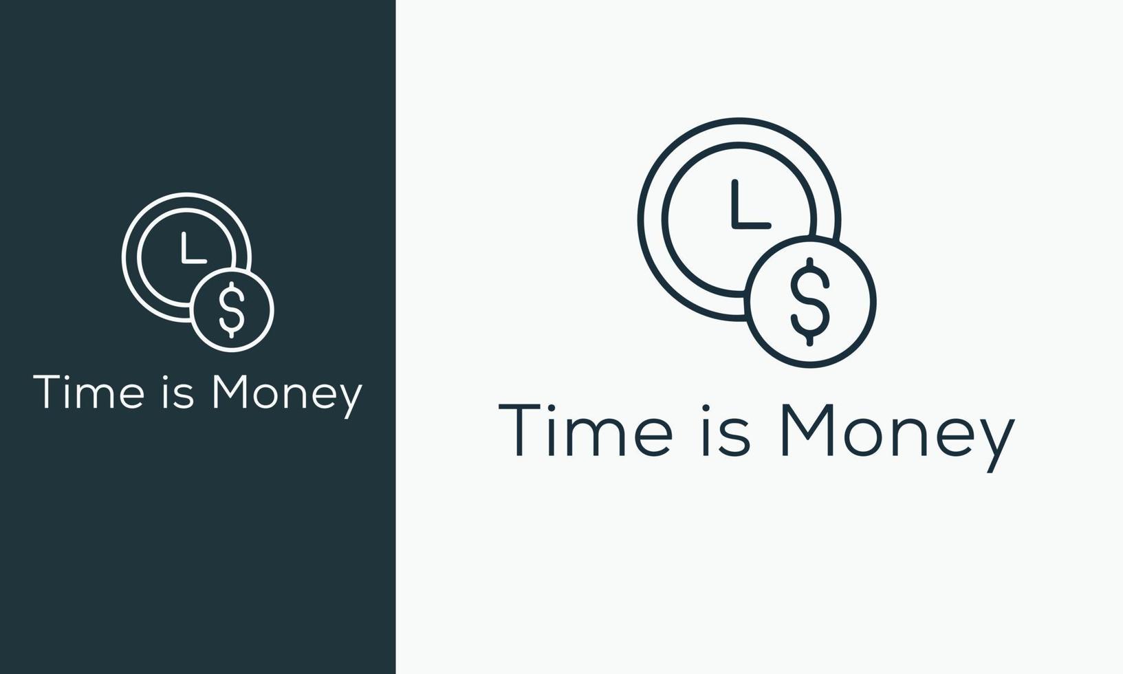 Satz von Zeit ist Geld-Konzept-Icons-Design. Enthält solche Symbole für Ziel, Produktivität, Prozess, Leistung und mehr und kann für Web und Apps verwendet werden. kostenloser Vektor
