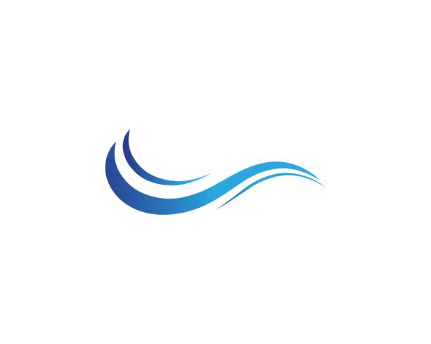 våg vatten logotyp strand vektor
