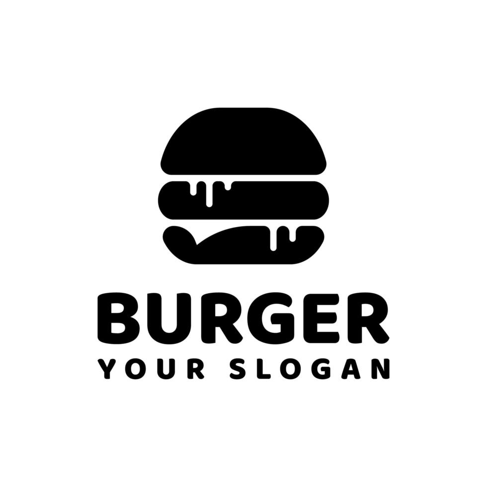 einfaches Burger-Logo-Design vektor