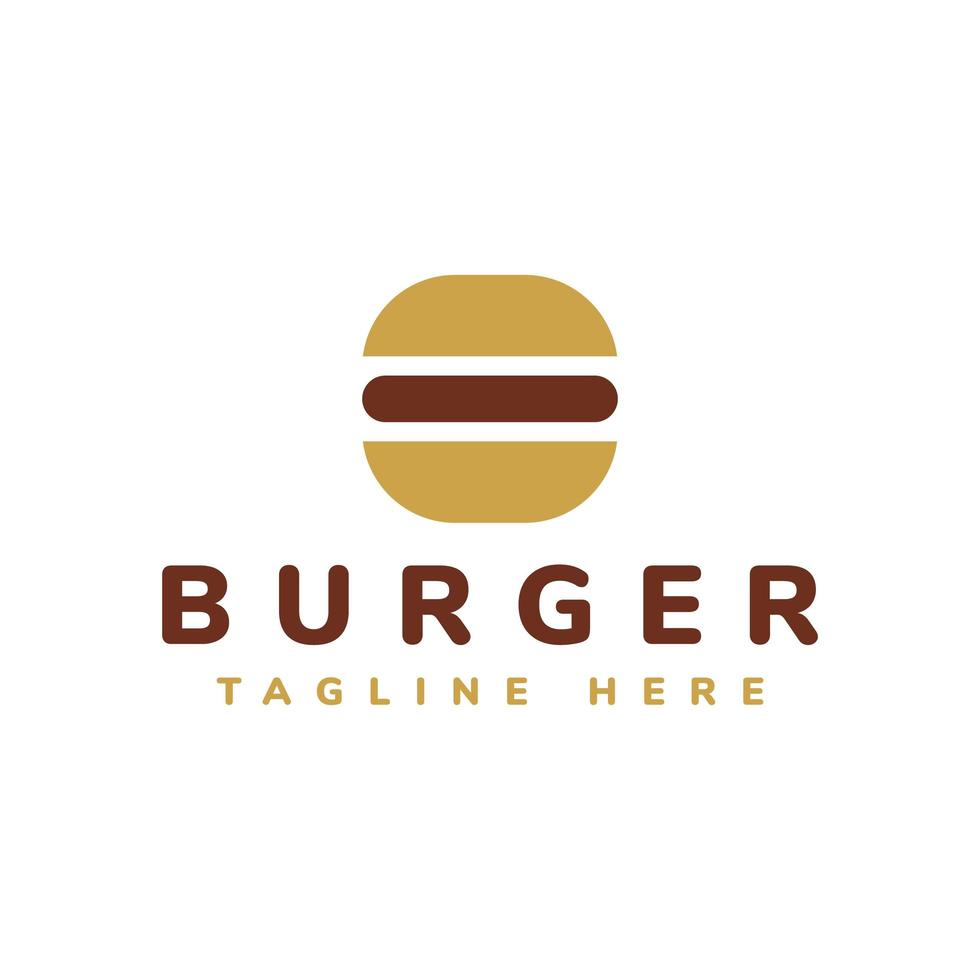 enkel hamburgerlogotypdesign vektor