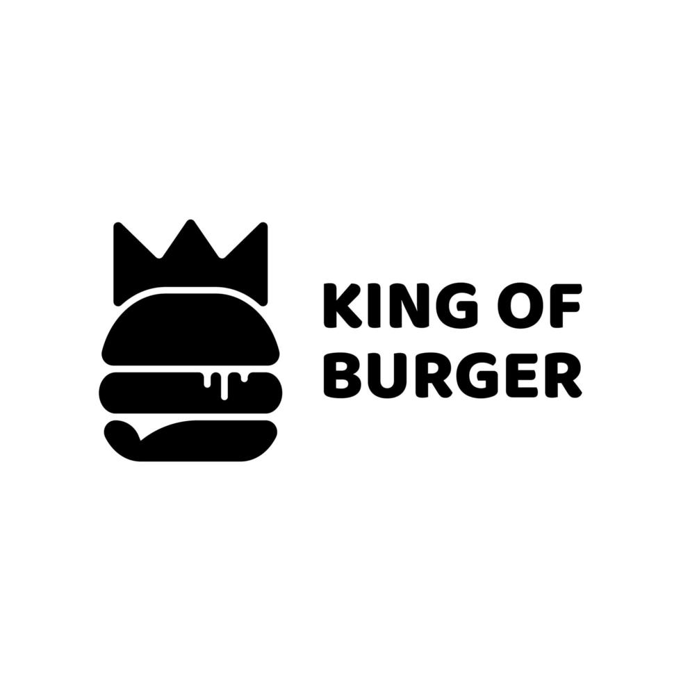 king of burger logotypdesign vektor