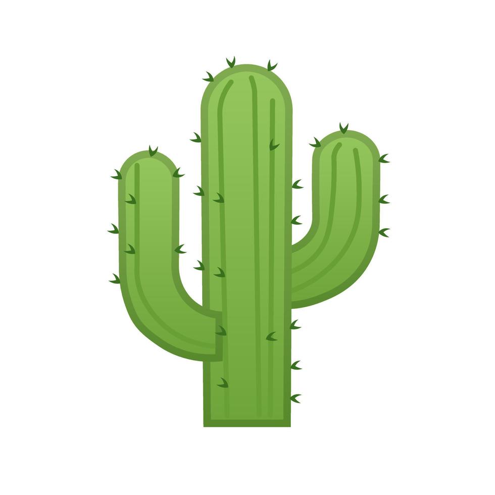 grünes Kaktus-Symbol für Messenger in sozialen Netzwerken vektor