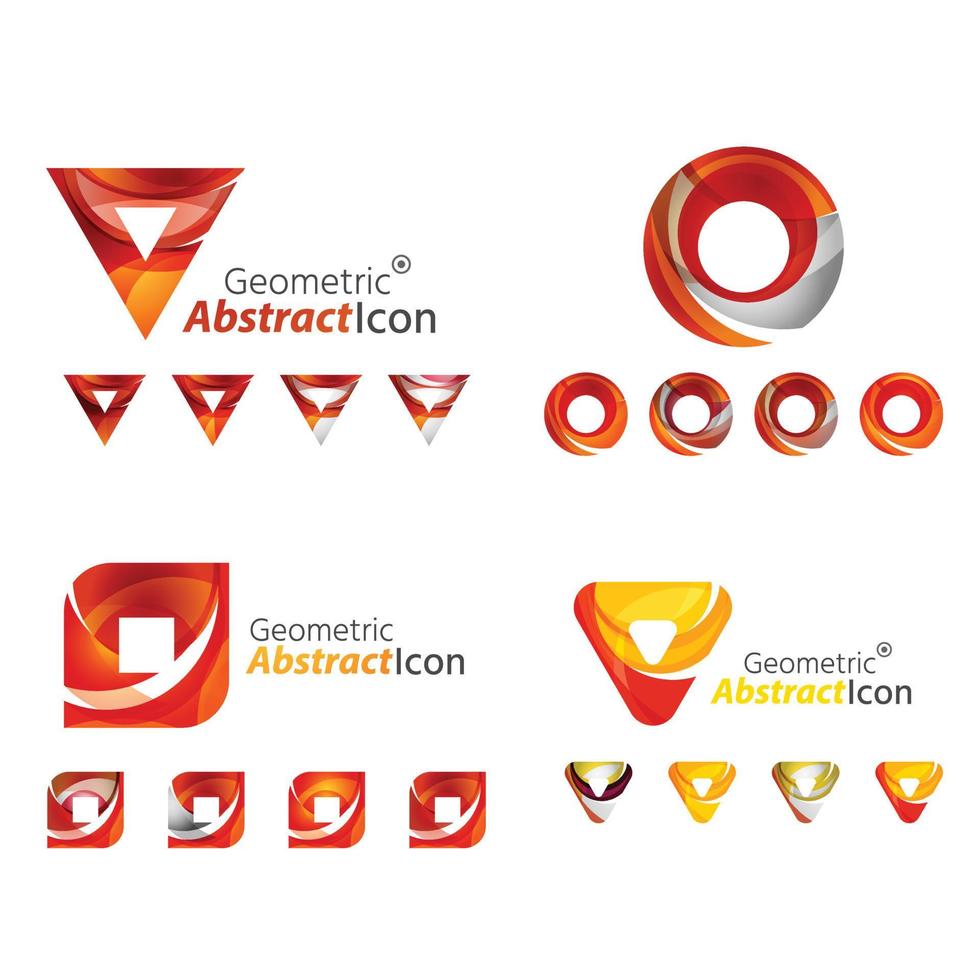 minimal bokstav logotyp abstrakt logotyper samling med bokstäver. geometriska abstrakta logotyper vektor