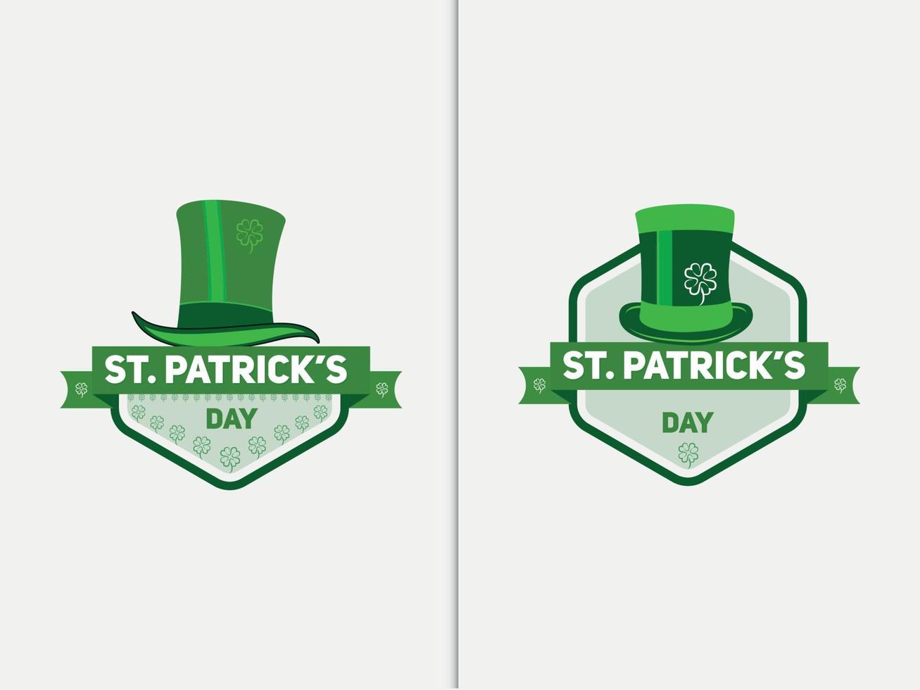 logotyp design set för st. Patricks dag med premiumvektor vektor