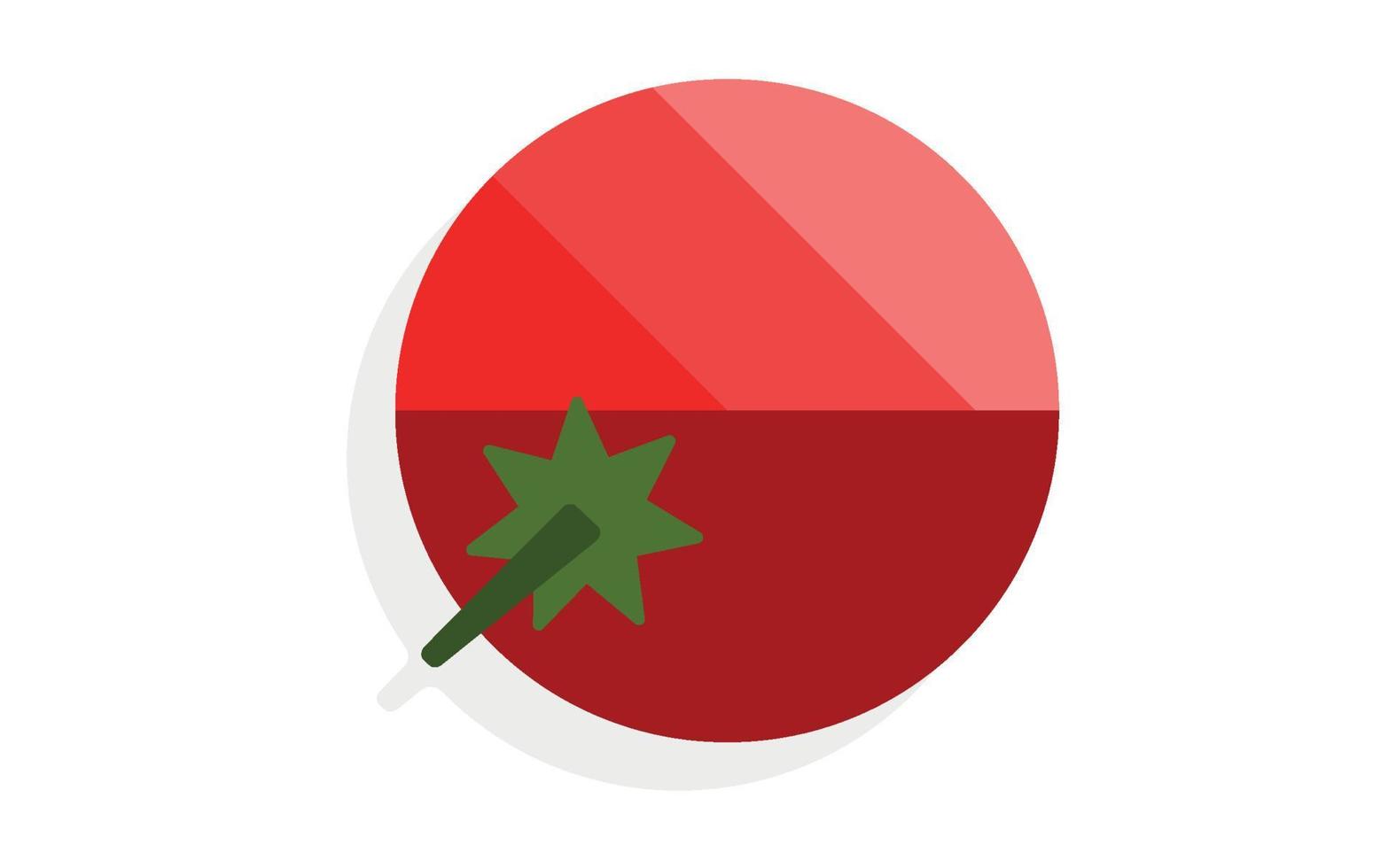 Tomaten-Symbol im flachen Cartoon-Stil. abstraktes Gemüse. abstrakte Gemüsetomate. Vektor-Illustration vektor