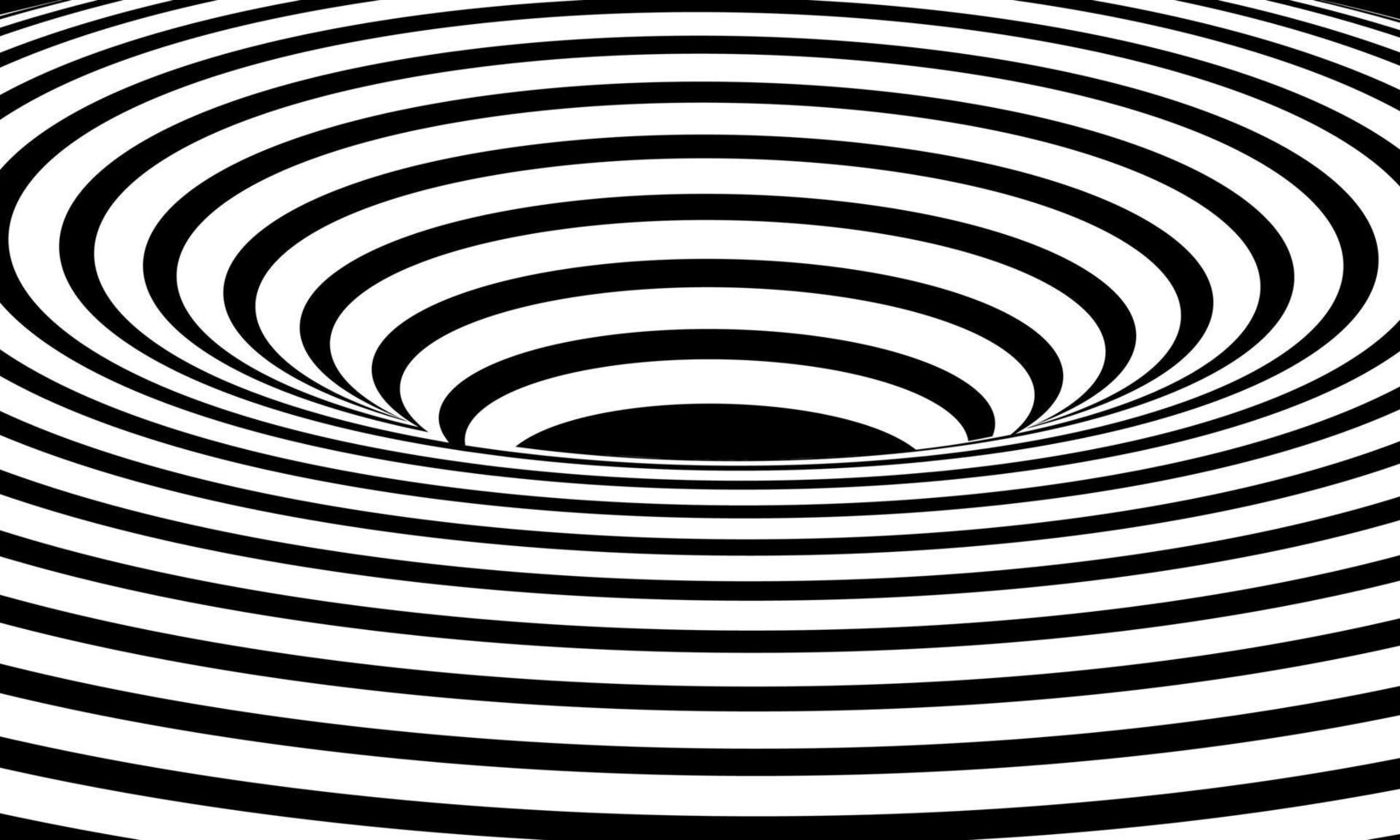 ehrfürchtige optische Kunstillusion der Illustration der gestreiften geometrischen schwarzen und weißen abstrakten Linienoberfläche, die fließt vektor