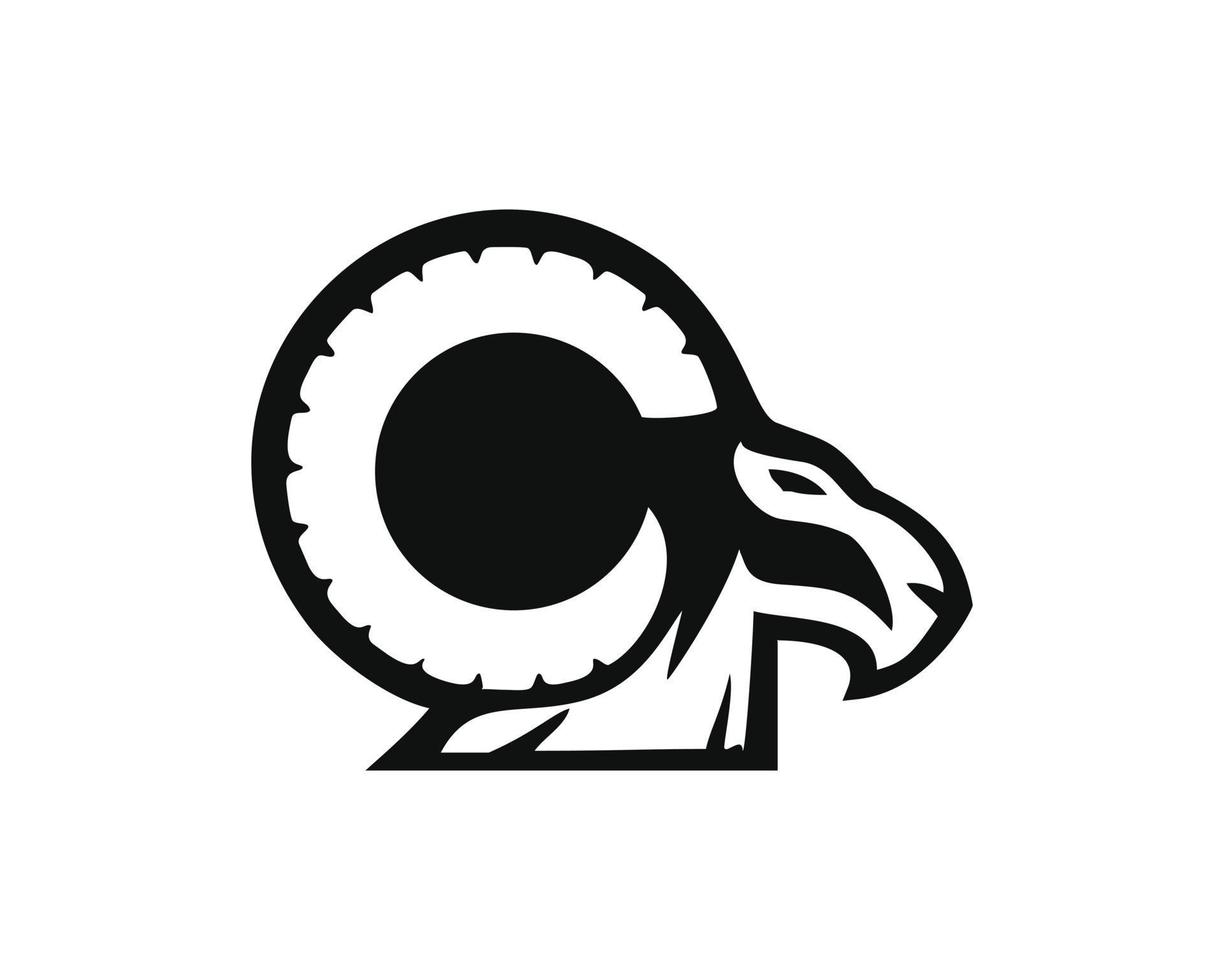 Bighorn Head logotyp vektor