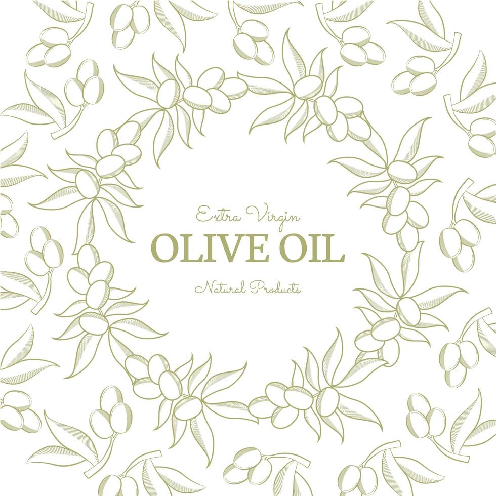 Olivenöl Karte vektor