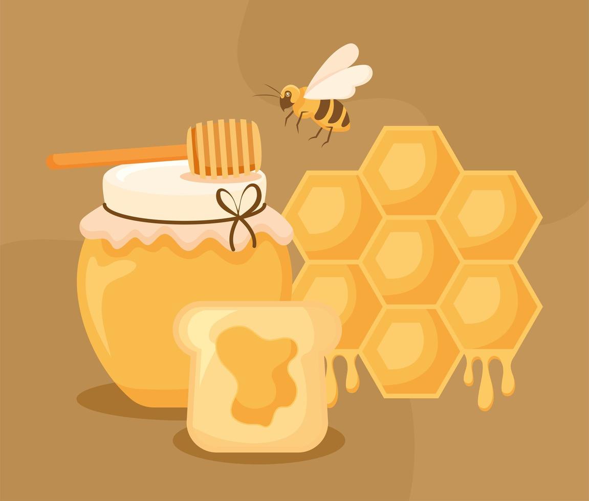 Poster zum Honigprozess vektor