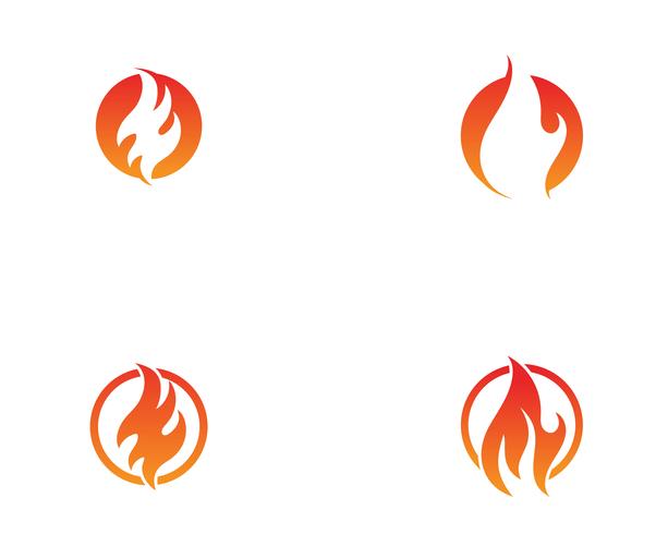 Brandflamma Logo Mall vektorikon Olje-, gas- och energilogo vektor