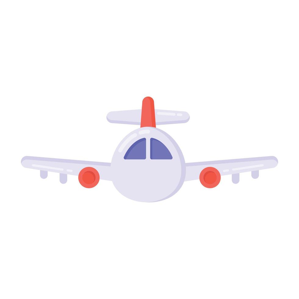 Es ist Zeit, mit dem Flugzeug zu fliegen, Flugzeugsymbol im flachen Vektorstil vektor