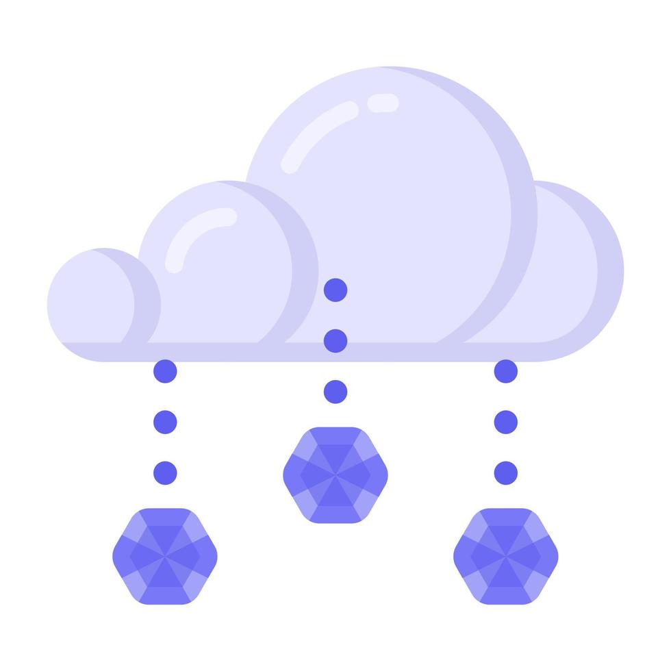 Symbol der Wolke mit Blitzen, Konzept des Gewitters vektor