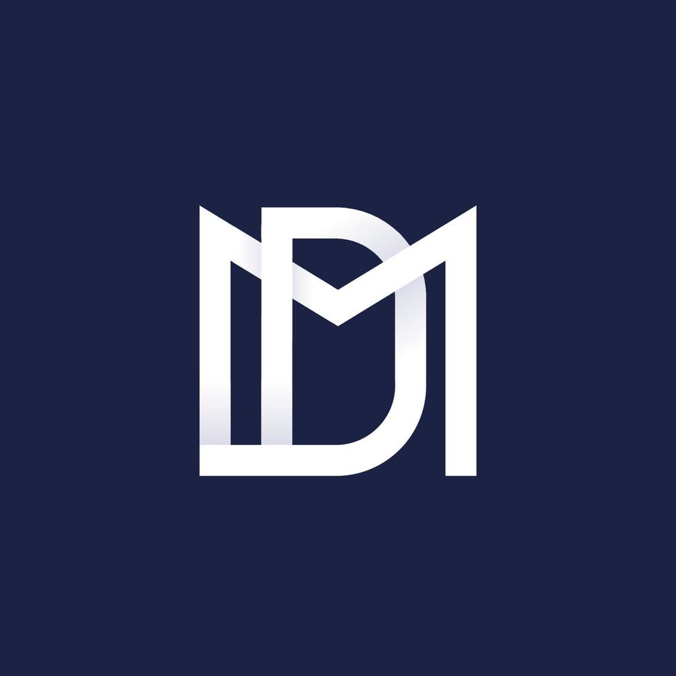 md bokstäver logotyp, monogram design vektor