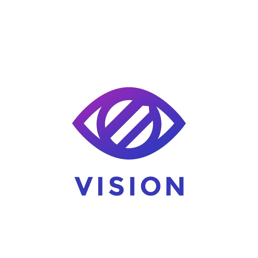 vision logotyp ikon med ett öga vektor