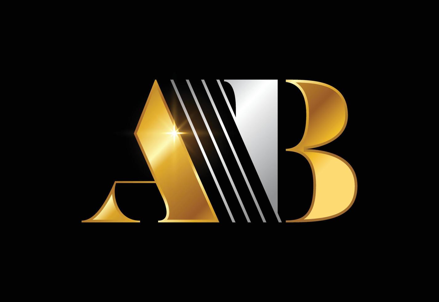 första monogram bokstaven ab logotyp design vektor mall. grafisk alfabetsymbol för företagets företagsidentitet