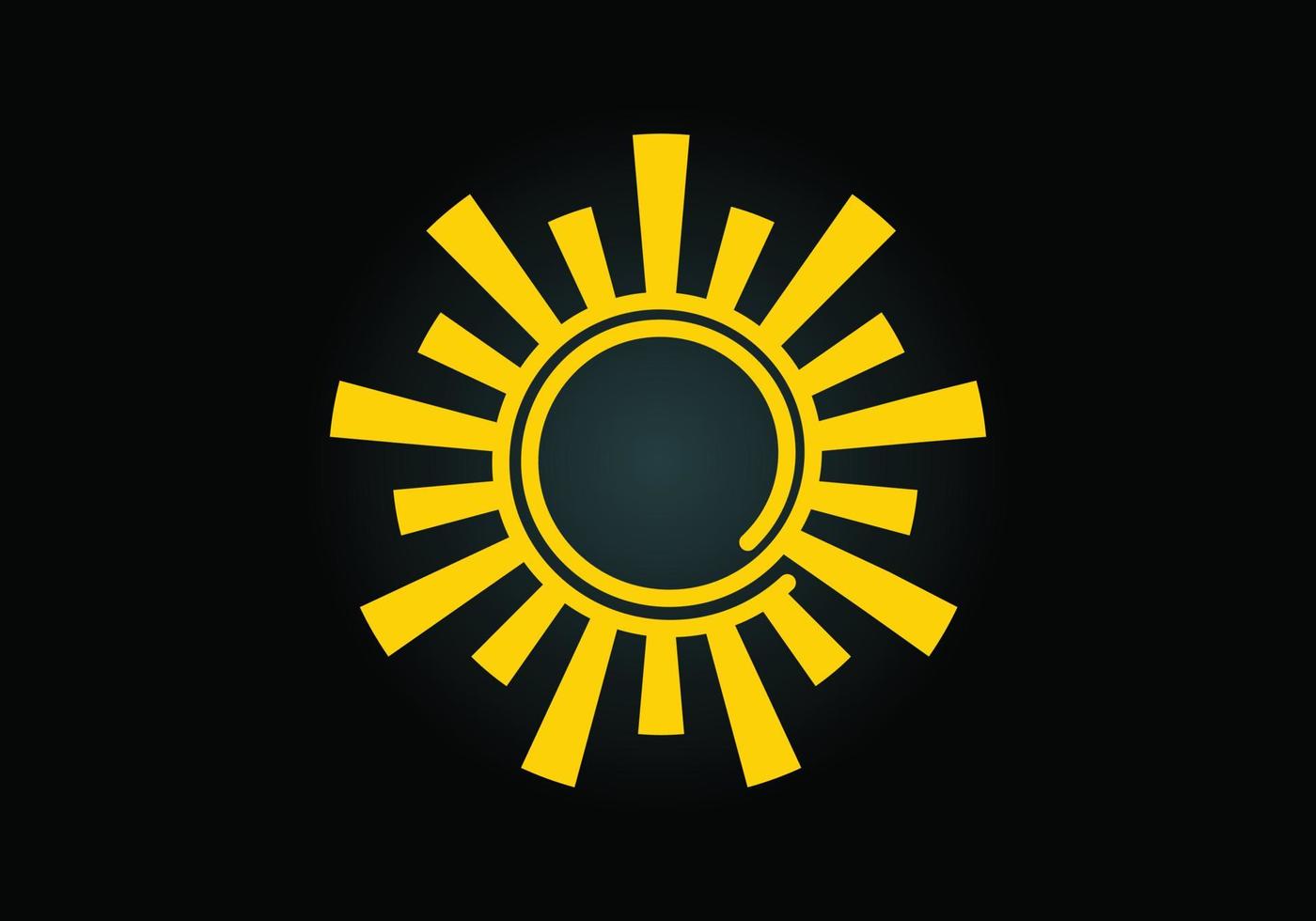 abstrakt kreativ sol logotyp design, sommarsol logotyp, sunburst ikon tecken symbol vektor