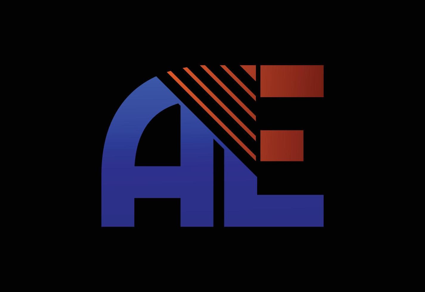 anfänglicher monogrammbuchstabe ae logo design vector. grafisches Alphabetsymbol für Firmenkunden vektor