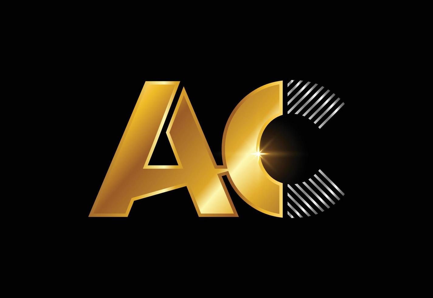 första bokstaven ac logotyp design vektor mall. grafisk alfabetsymbol för företagets företagsidentitet