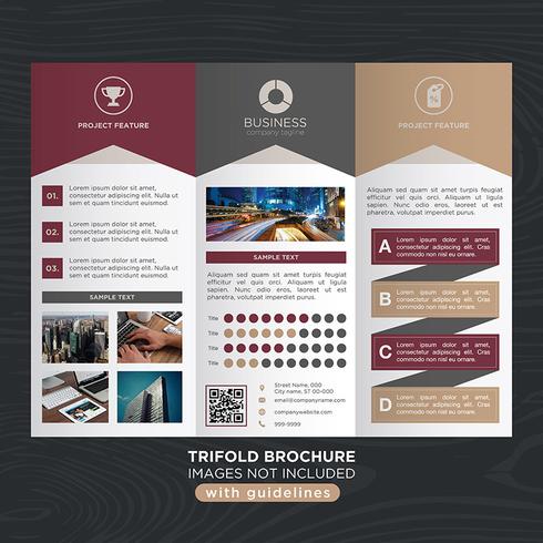 Trifold Business Fold-Broschüre vektor