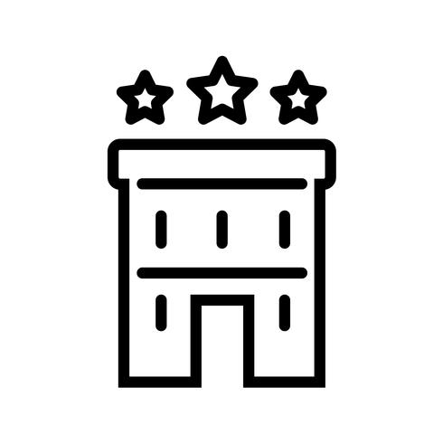 Drei StarsHotel Icon Vektor