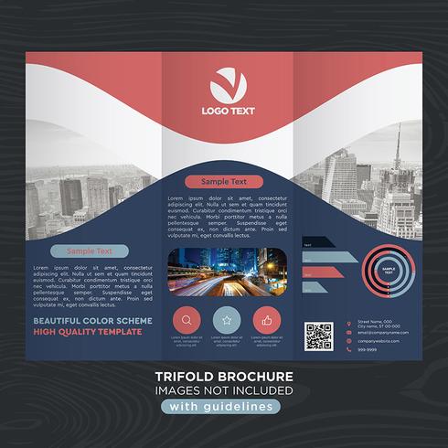 Trifold Business Fold-Broschüre vektor