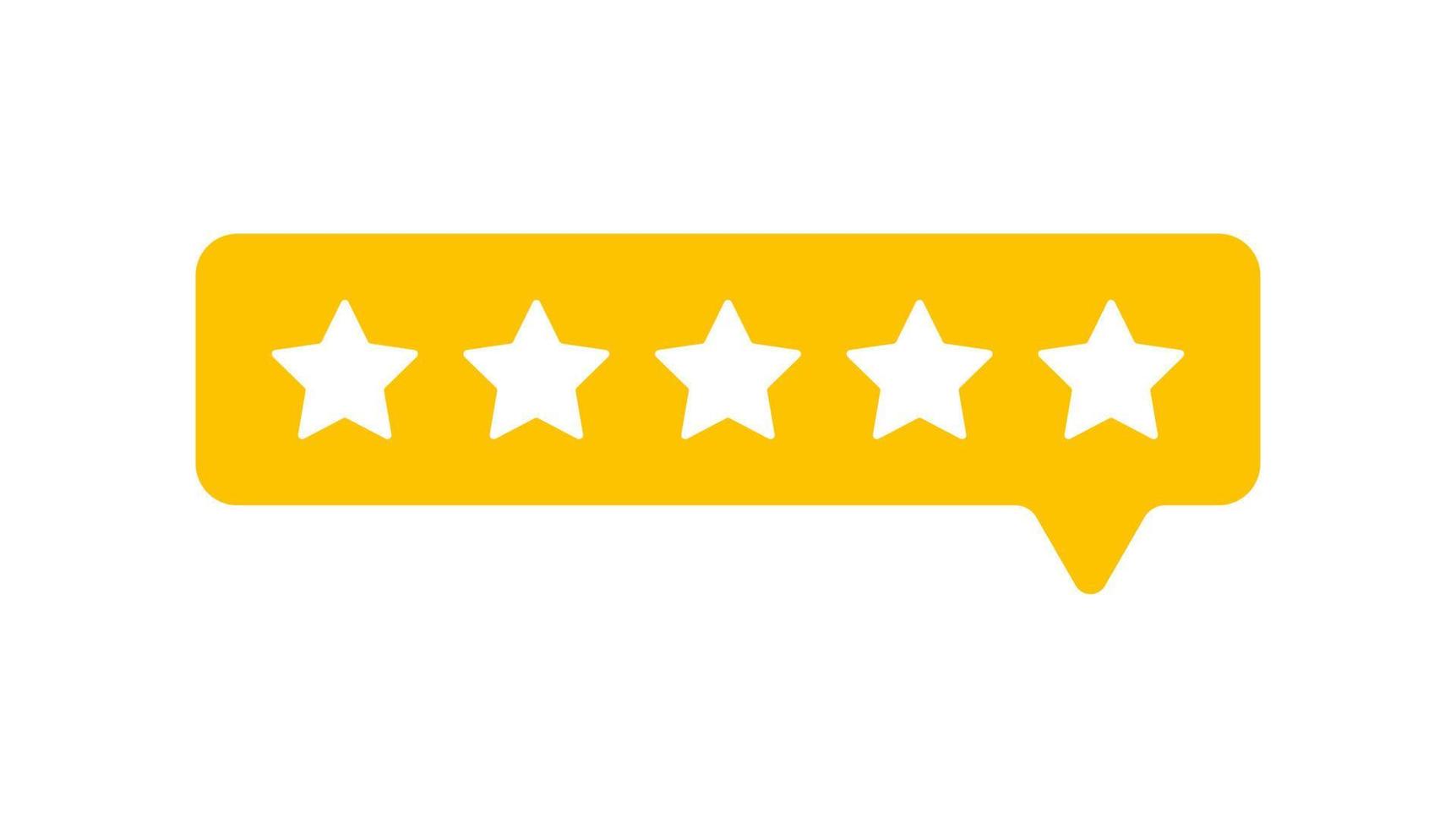 Vektor 5-Sterne-Feedback bewerten Sie uns Service-Zufriedenheit. Bewertung fünf Sterne