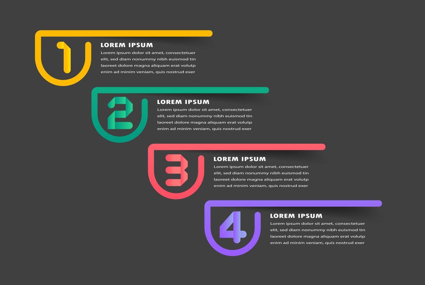 moderne Textfeld-Vorlage, Infografik-Banner vektor