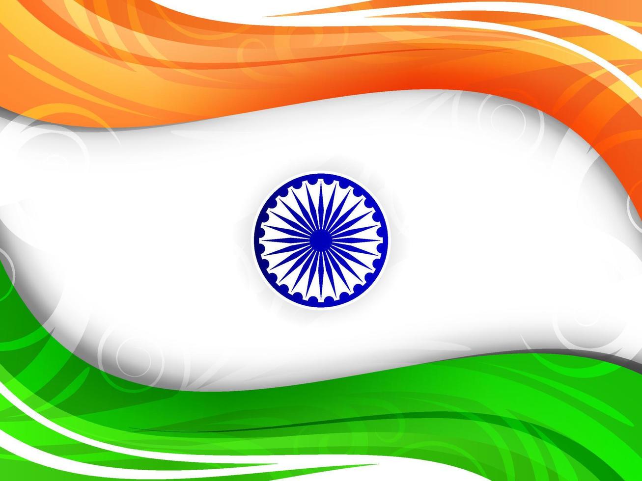 indischer flagge thema republik tag wellenstil stilvoller hintergrund vektor