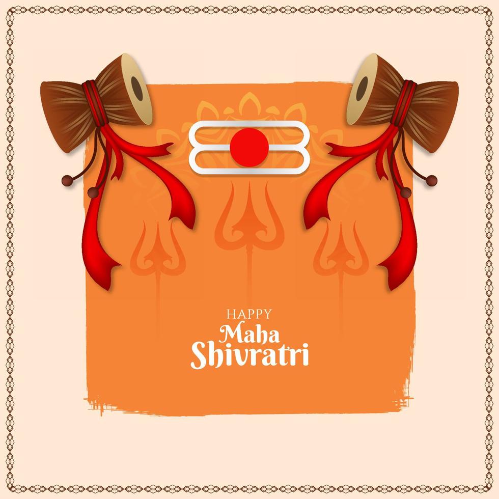 Happy Maha Shivratri Festival klassischer mythologischer Hintergrund vektor