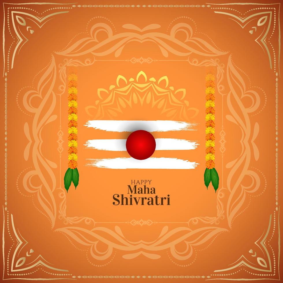 glad maha shivratri bakgrundsdesign vektor