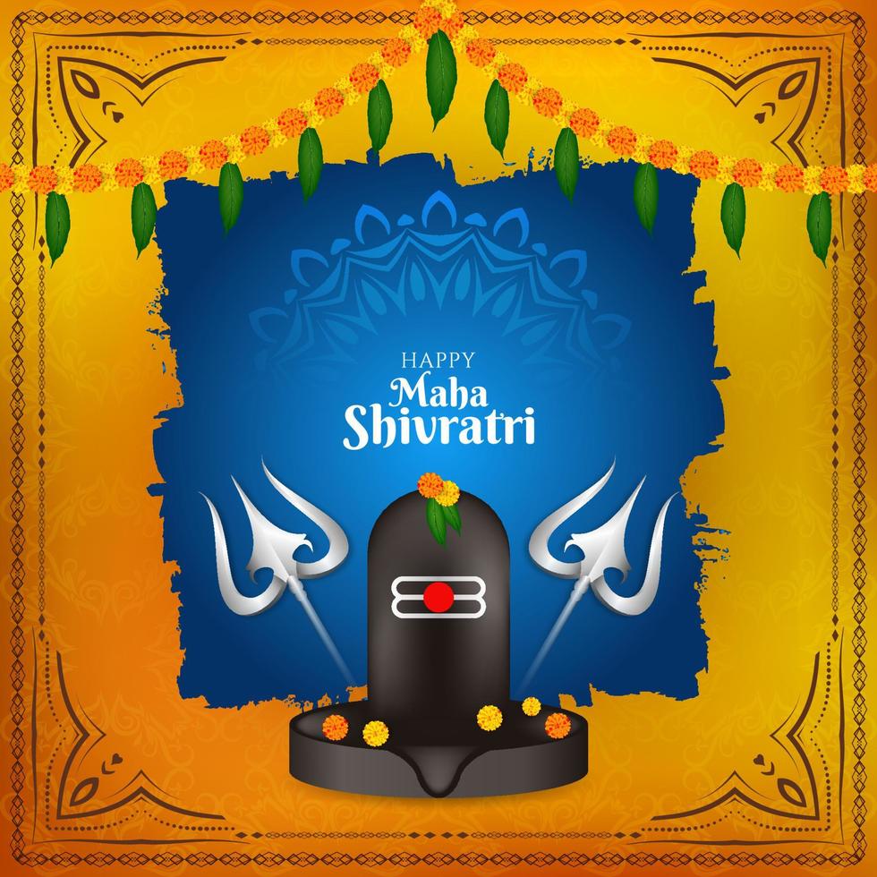glad maha shivratri festival firande bakgrundsdesign vektor
