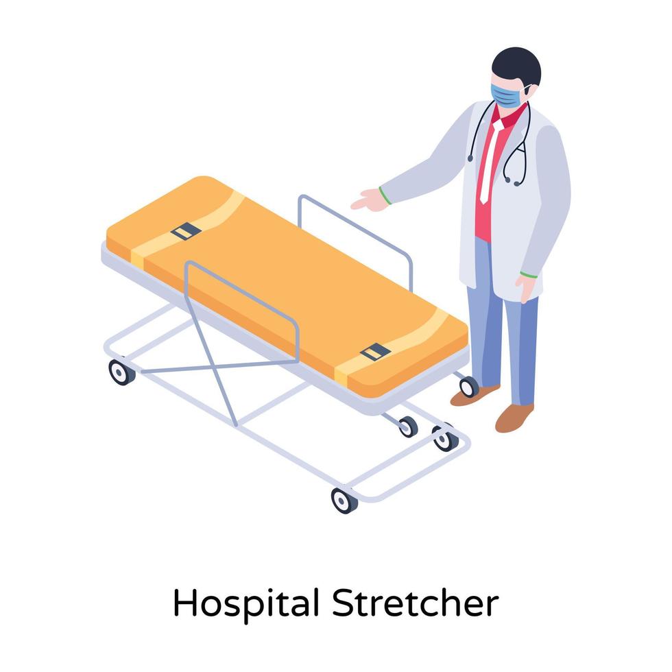 en isometrisk illustration av koronavirustestning vektor