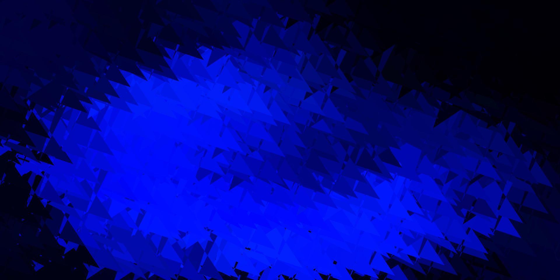mörkblå vektorbakgrund med månghörniga former. vektor