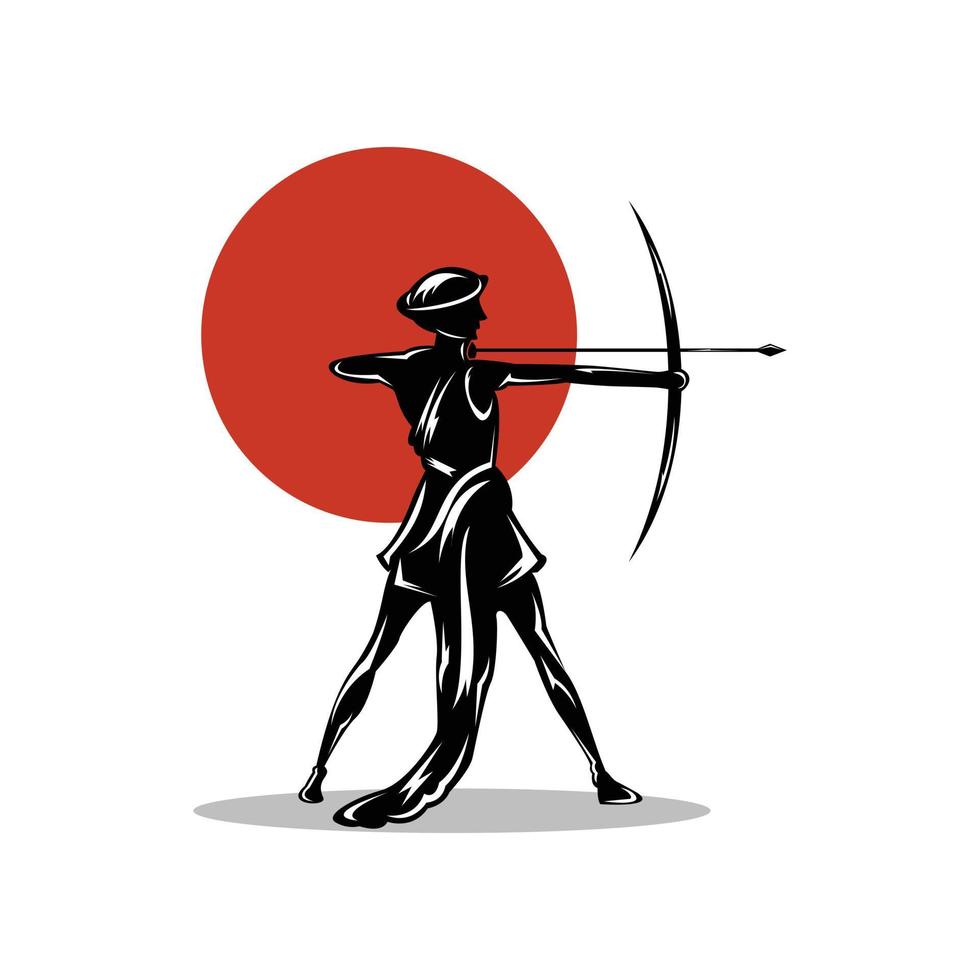 Bogenschütze-Silhouette-Logo vektor