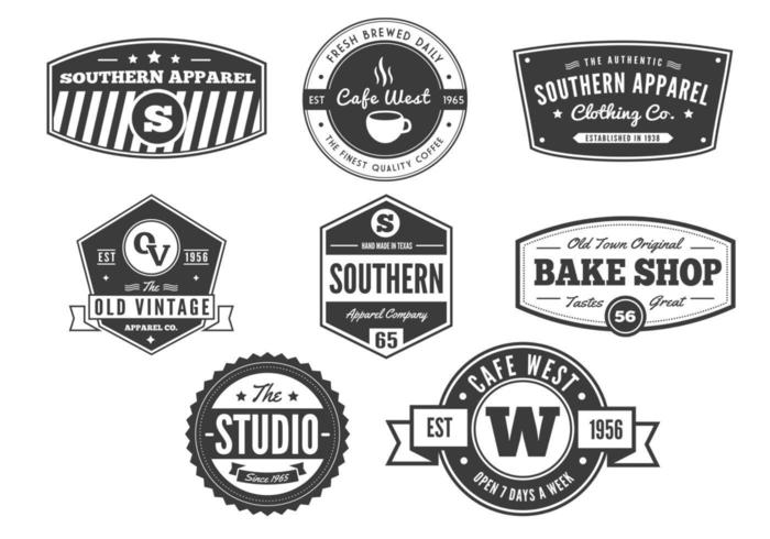 Vintage badge vectors pack: vol 2