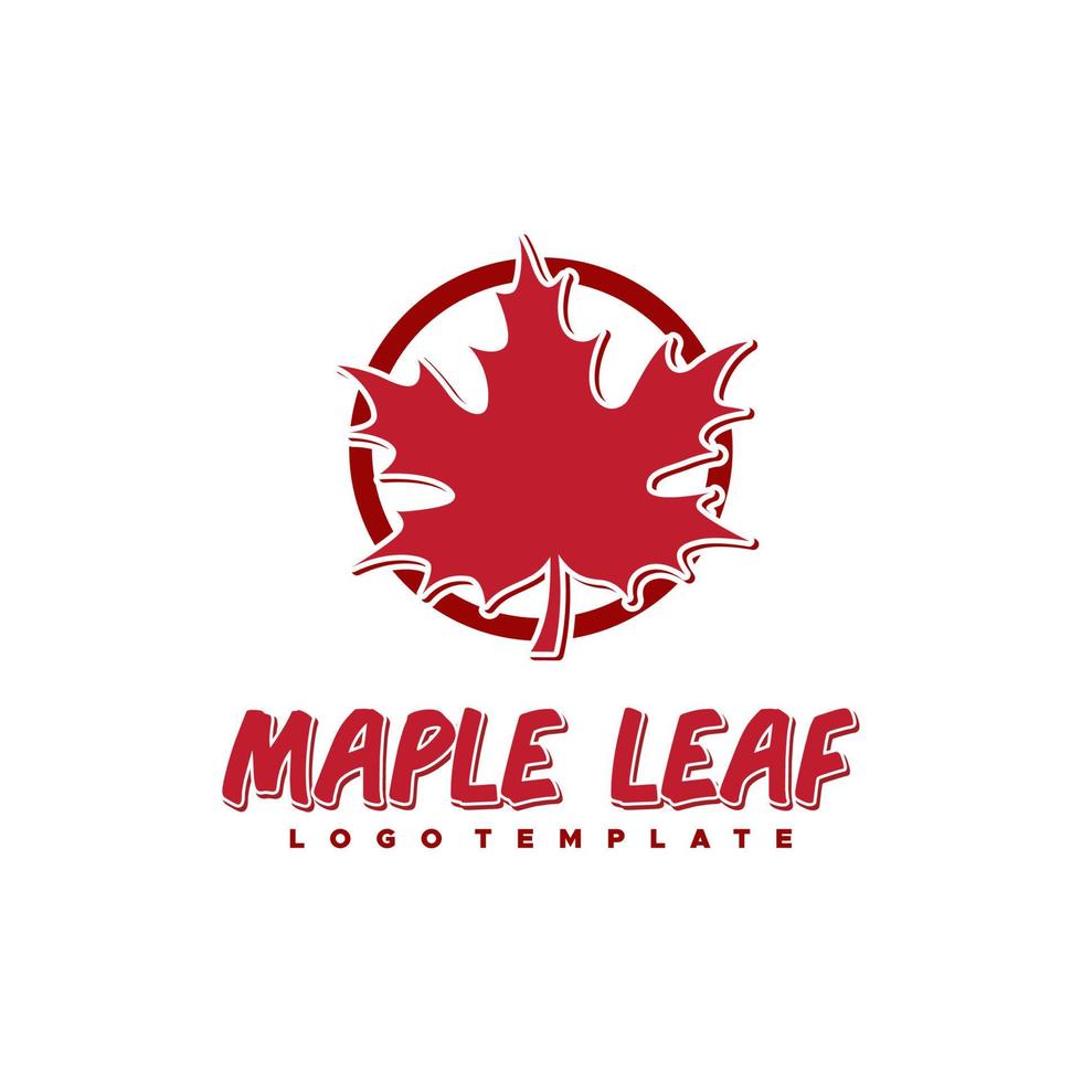 maple leaf ikon logotyp design inspiration vektor