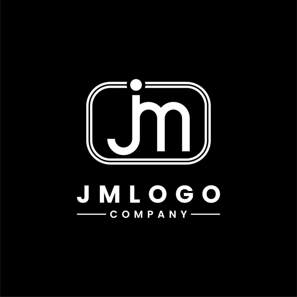 einfache minimalistische Initiale jm j, j und m für die Inspiration des Firmen- oder Markenlogodesigns vektor