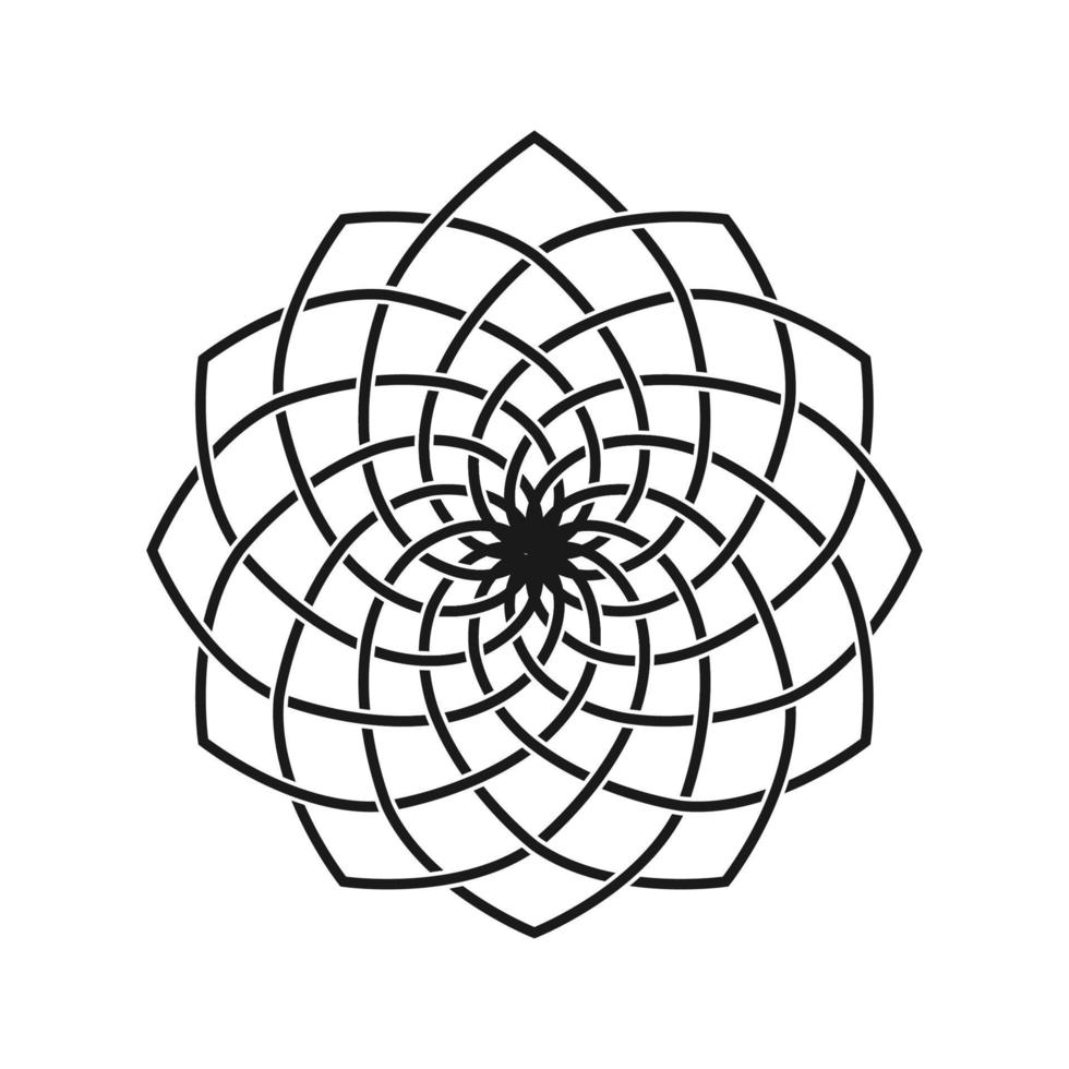 Blumenmuster Mandala Lotus isolierte Design-Inspiration vektor