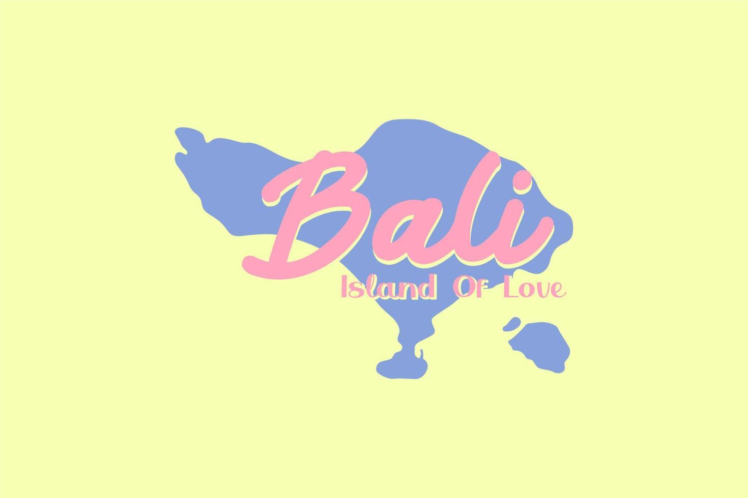 bali ön illustration för affisch design eller banner designmall vektor