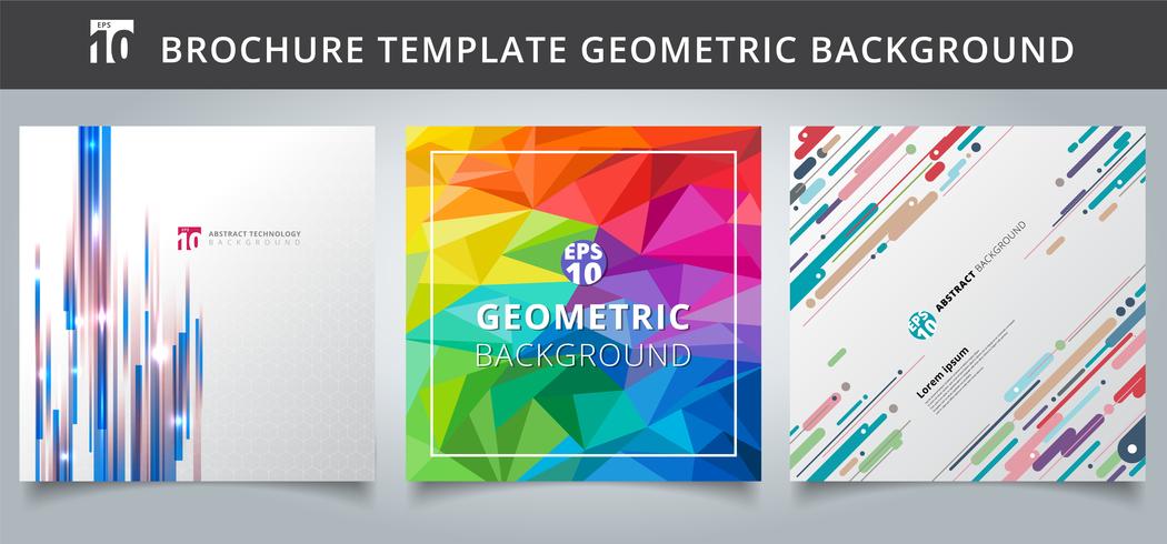 Set Vorlage geometrische Abdeckungen Design. vektor